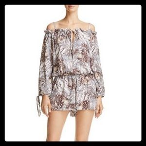 Vintage Havana Long Sleeve Cold Shoulder Rompers